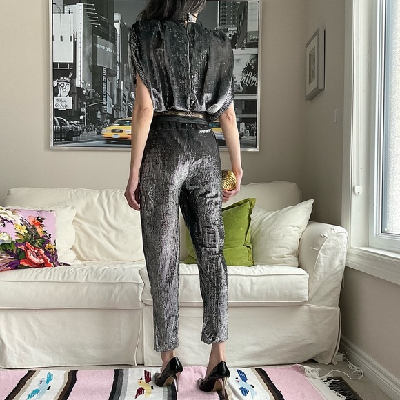 Vintage silver threaded jumpsuit - Picture 5 of 16